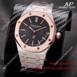 Replica Audemars Piguet Royal Oak Two-Tone Rose Gold Black Face Watch